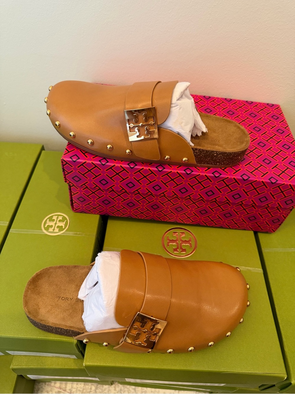 TORY BURCH MELLOW STUDDED MULE
